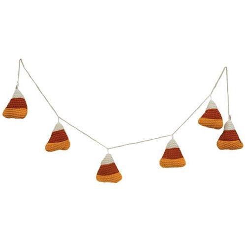 Plush Candy Corn Garland 4.75 Feet Long