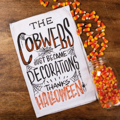 Cobwebs Just Became Decorations Thanks Halloween Kitchen Towel