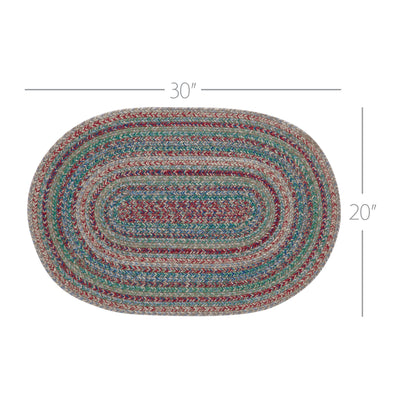 Multi Colored Jute 30" Oval Rug