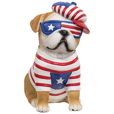 Set of 3 Americana Dog Resin Figures