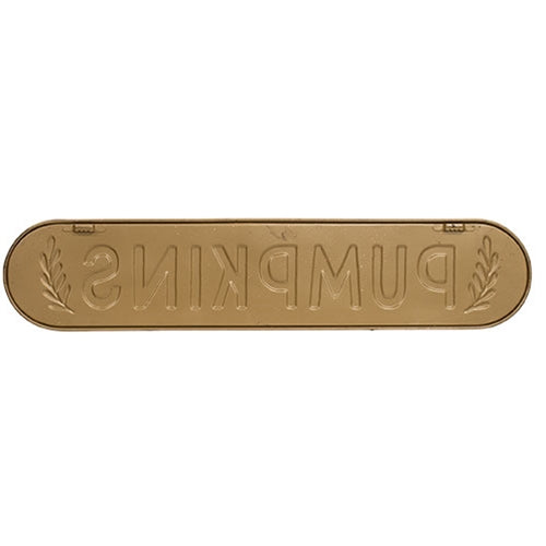 Pumpkins Rustic Brown 24" Metal Sign