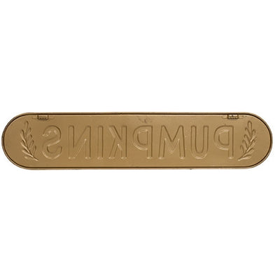 Pumpkins Rustic Brown 24" Metal Sign