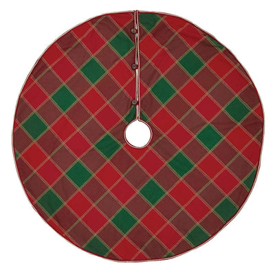 Red and Green Tartan 48" Tree Skirt