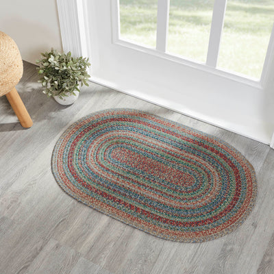 Multi Colored Jute 36" Oval Rug