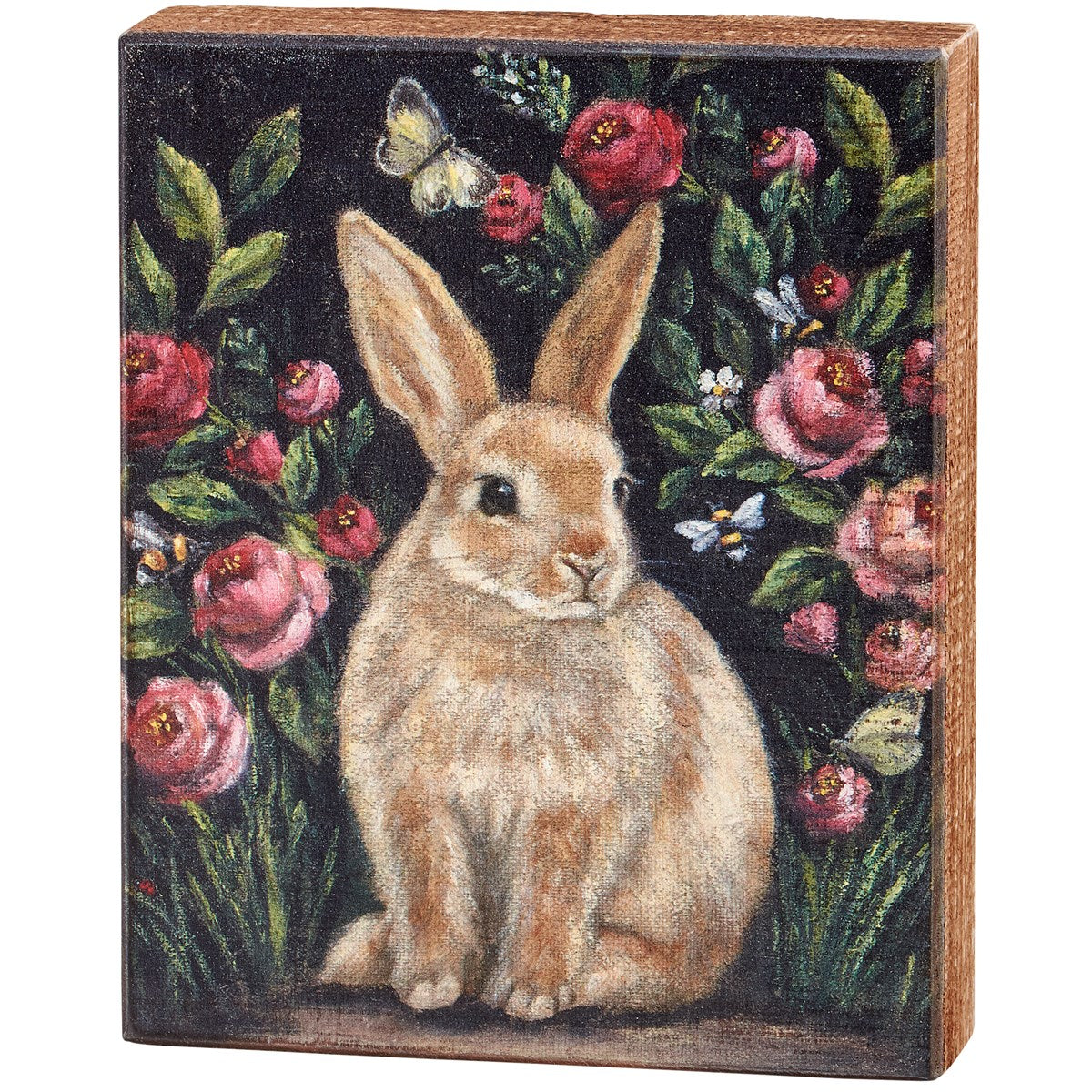 Woodland Bunny 10" Wooden Box Sign