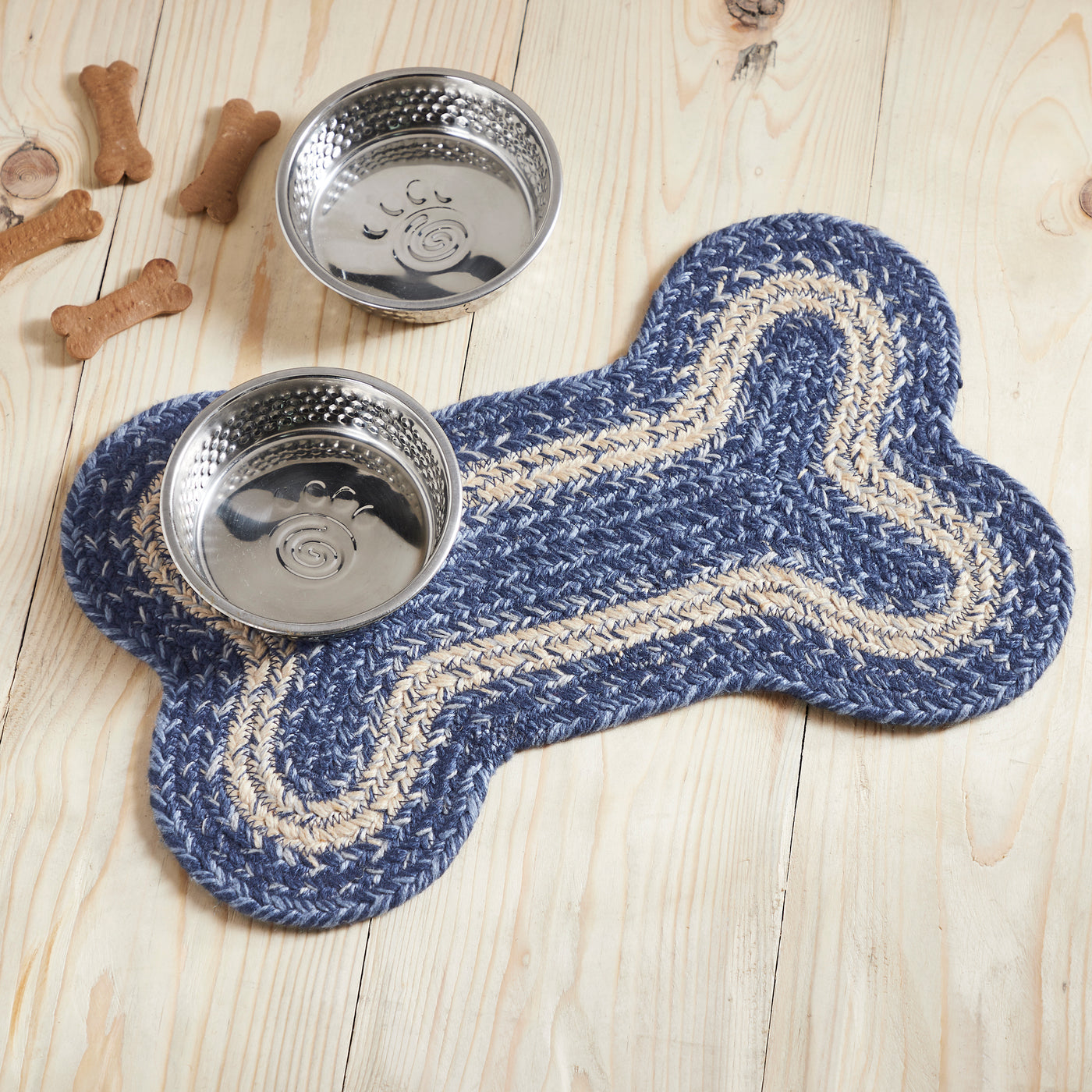 Dog Bone Rope Rug Great Falls Blue Indoor/Outdoor Small Dog Bone Rug – Blueberry Lane Shop