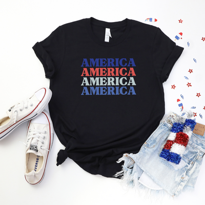 💙 Shades of America T-Shirt - 🎆 4th of July Collection