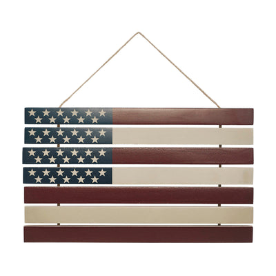 Distressed Wooden Americana Flag Wall Hanging