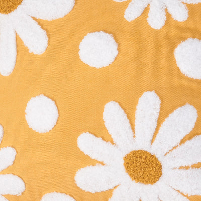 Tufted Daisy 12" Accent Pillow