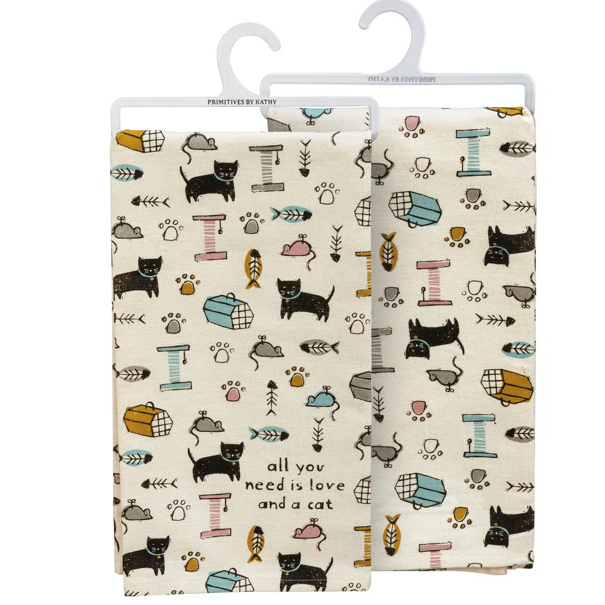 All You Need Is Love And A Cat Kitchen Towel