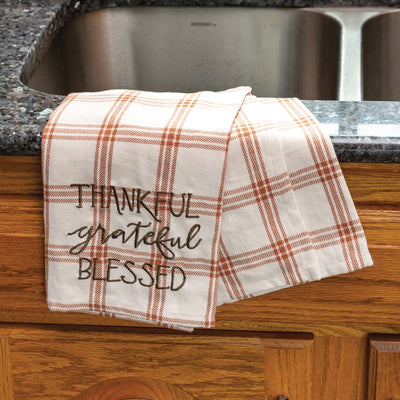 💙 Thankful Grateful Blessed Kitchen Towel