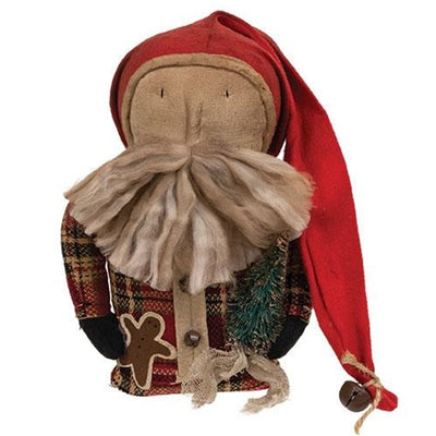 Rustic Santa in Plaid Jack Fabric Figure