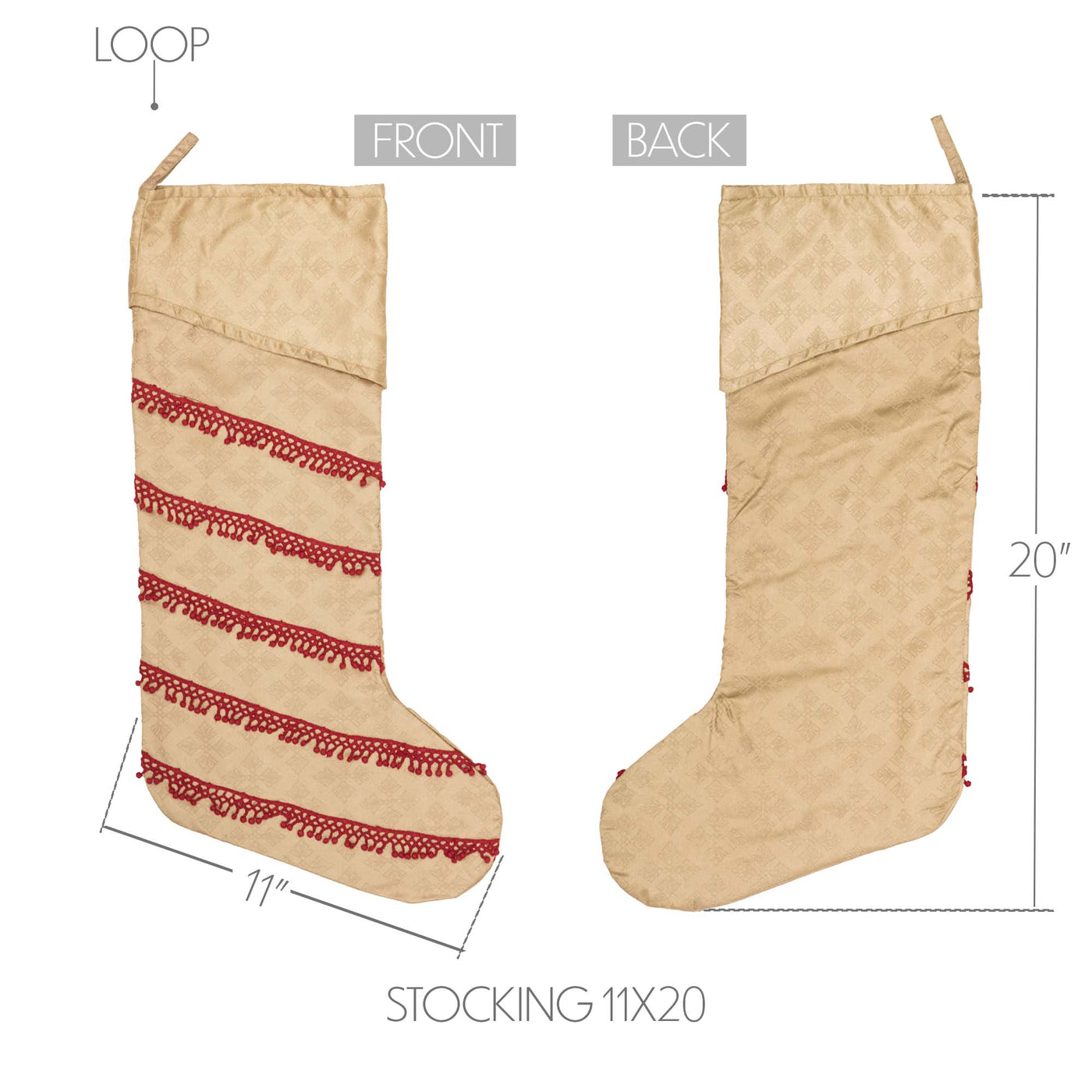 Revelry Jacquard Christmas Stocking 20" H