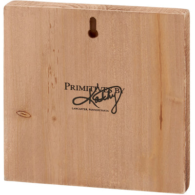 Give Thanks Pumpkin 8" Wooden Block Sign