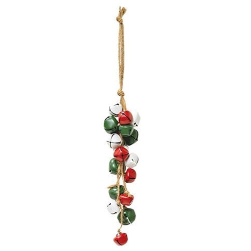 Red Green & White Bell Ornament 13" long