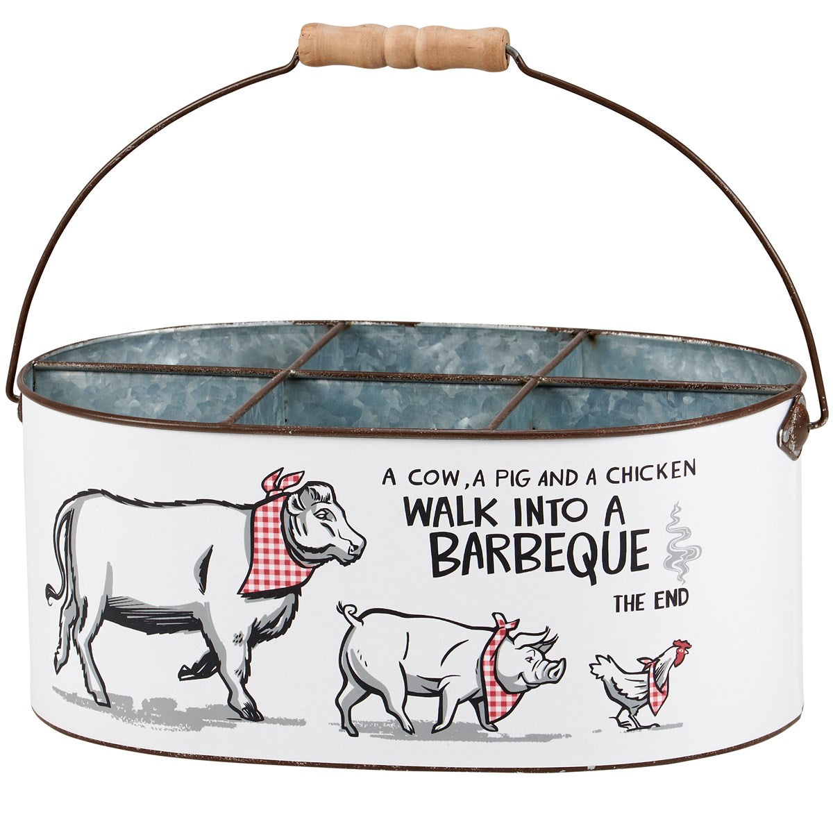 A Cow Pig and Chicken Barbeque Caddy