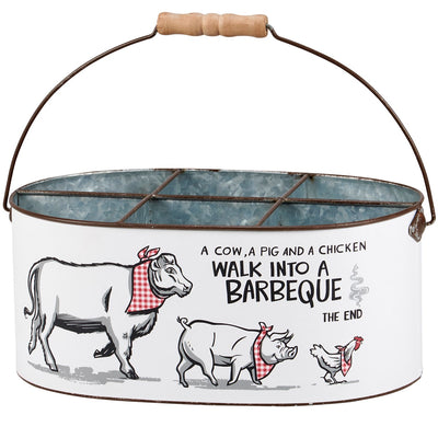 A Cow Pig and Chicken Barbeque Caddy