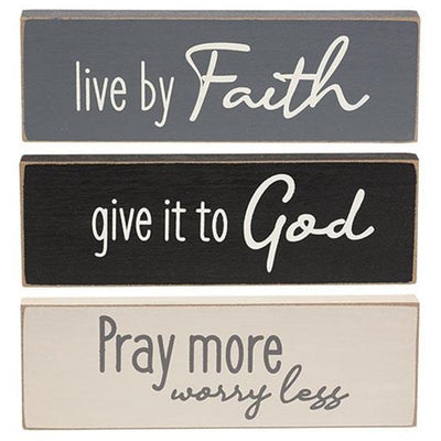 HAPPY BIRTHDAY🎂 💙 Set of 3 Live By Faith Religious Mini Blocks