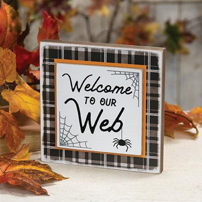 Welcome to Our Web Layered 7" Block Sign