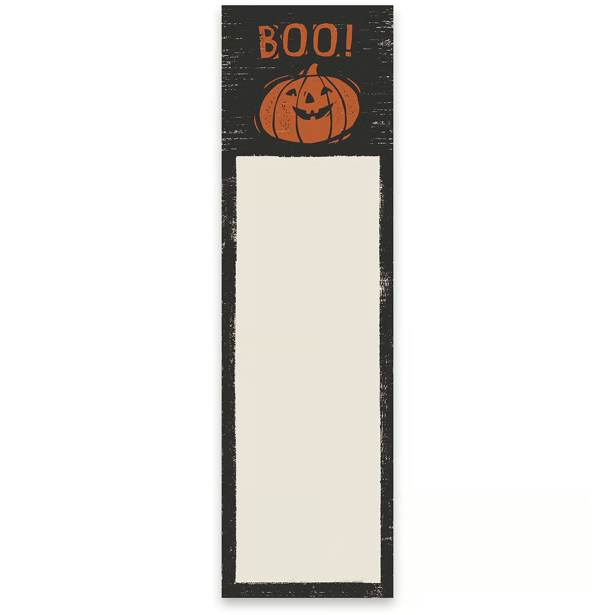 Boo! Jack O'Lantern Halloween List Notepad