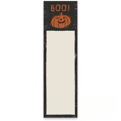 Boo! Jack O'Lantern Halloween List Notepad