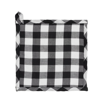 Annie Black Check Pumpkin 8" Trivet