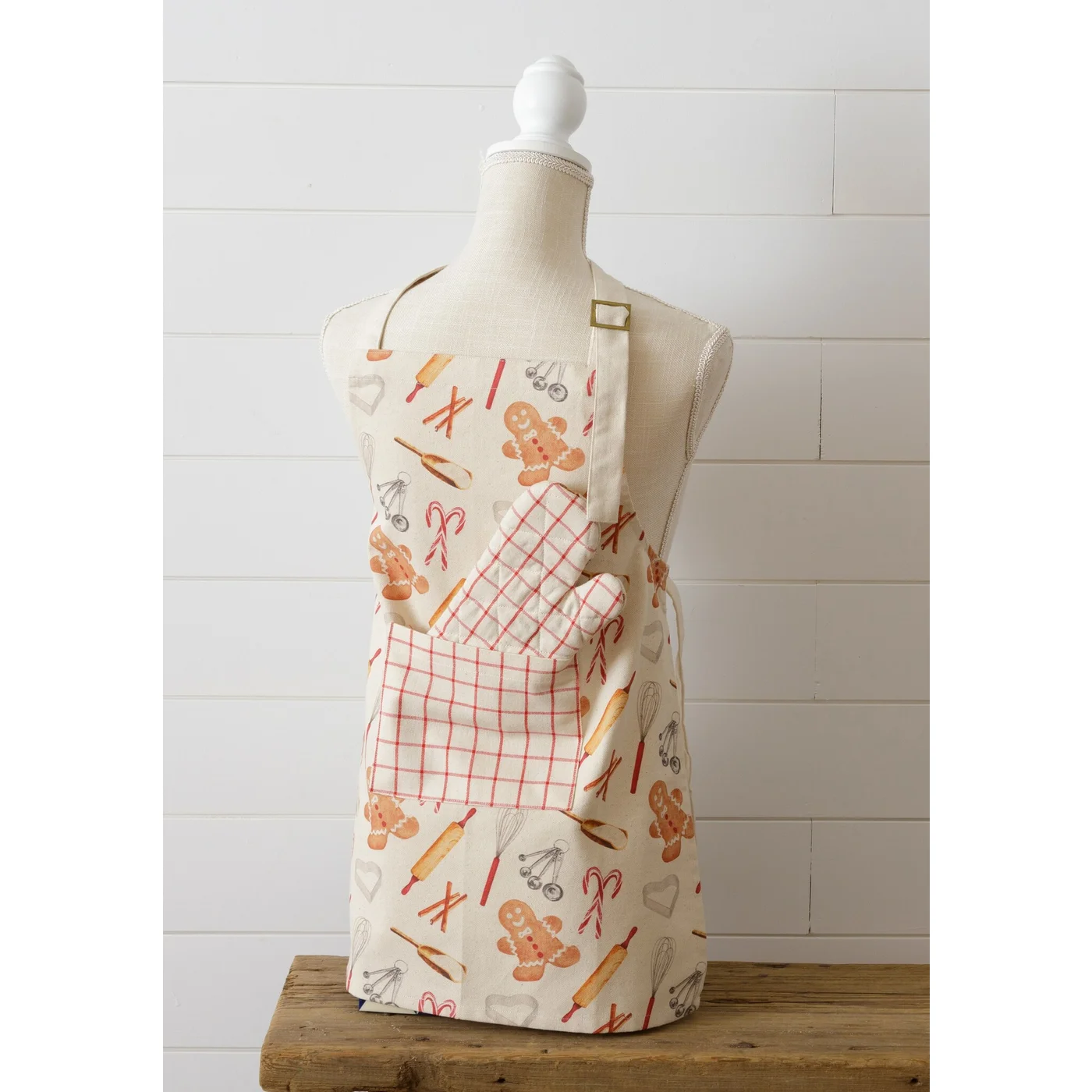 Gingerbread Baking Company Kids Size Apron And Mitt