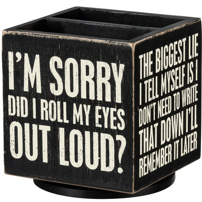 'll Remember It Later Spinning Pencil Holder