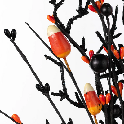 Candy Corn and Pip Berries 16" Halloween Pick