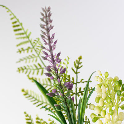 💙 Lavender and Purple Berry Fern Crabapple 18" Faux Floral Pick