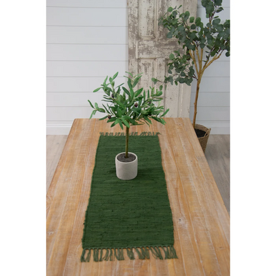 Green Chindi Weave 42" Table Runner