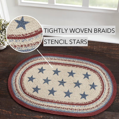 Celebration Americana Oval Jute Rug 20" x 30"