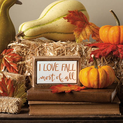 I Love Fall Most Of All Mini Box Sign