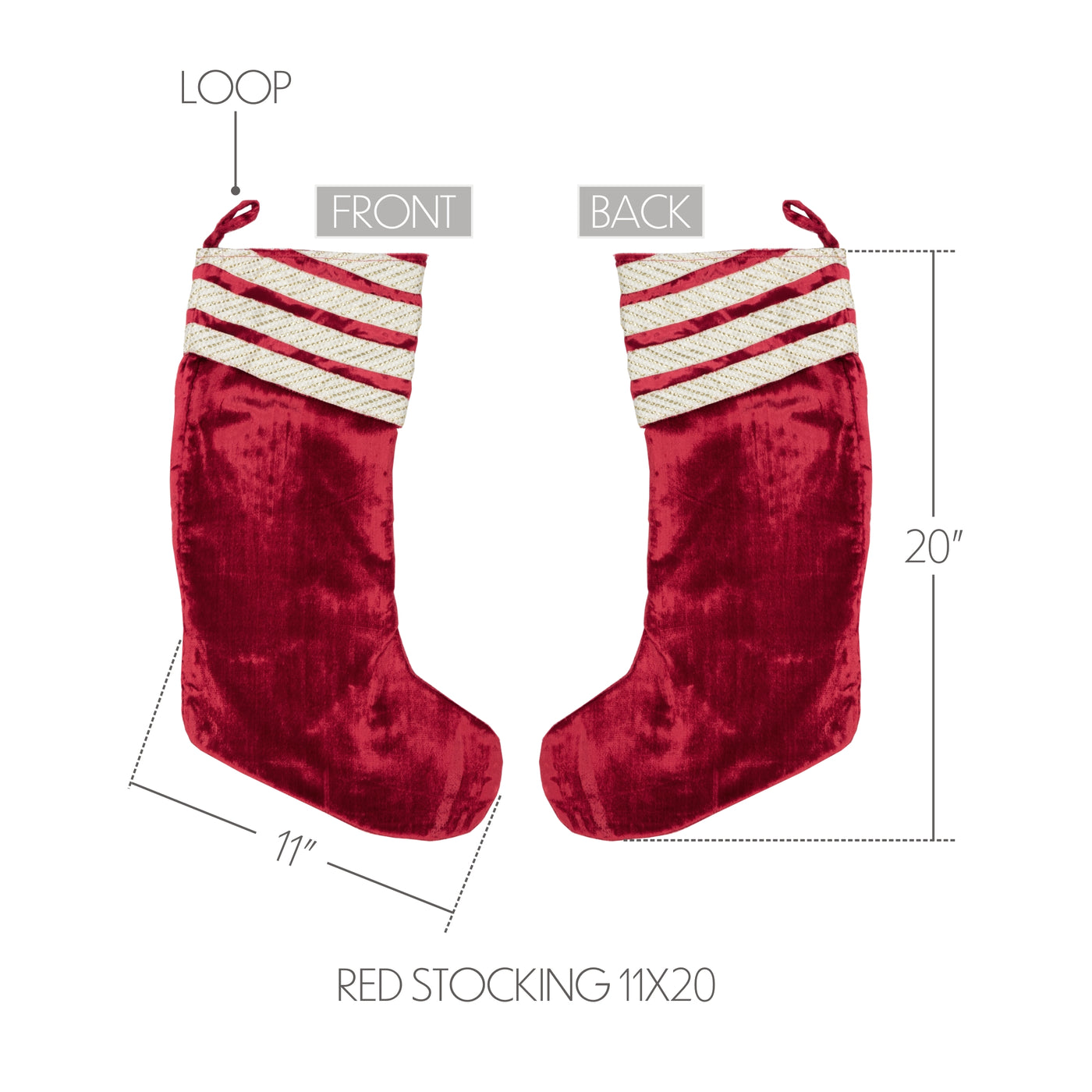 Memories Red 20" Christmas Stocking