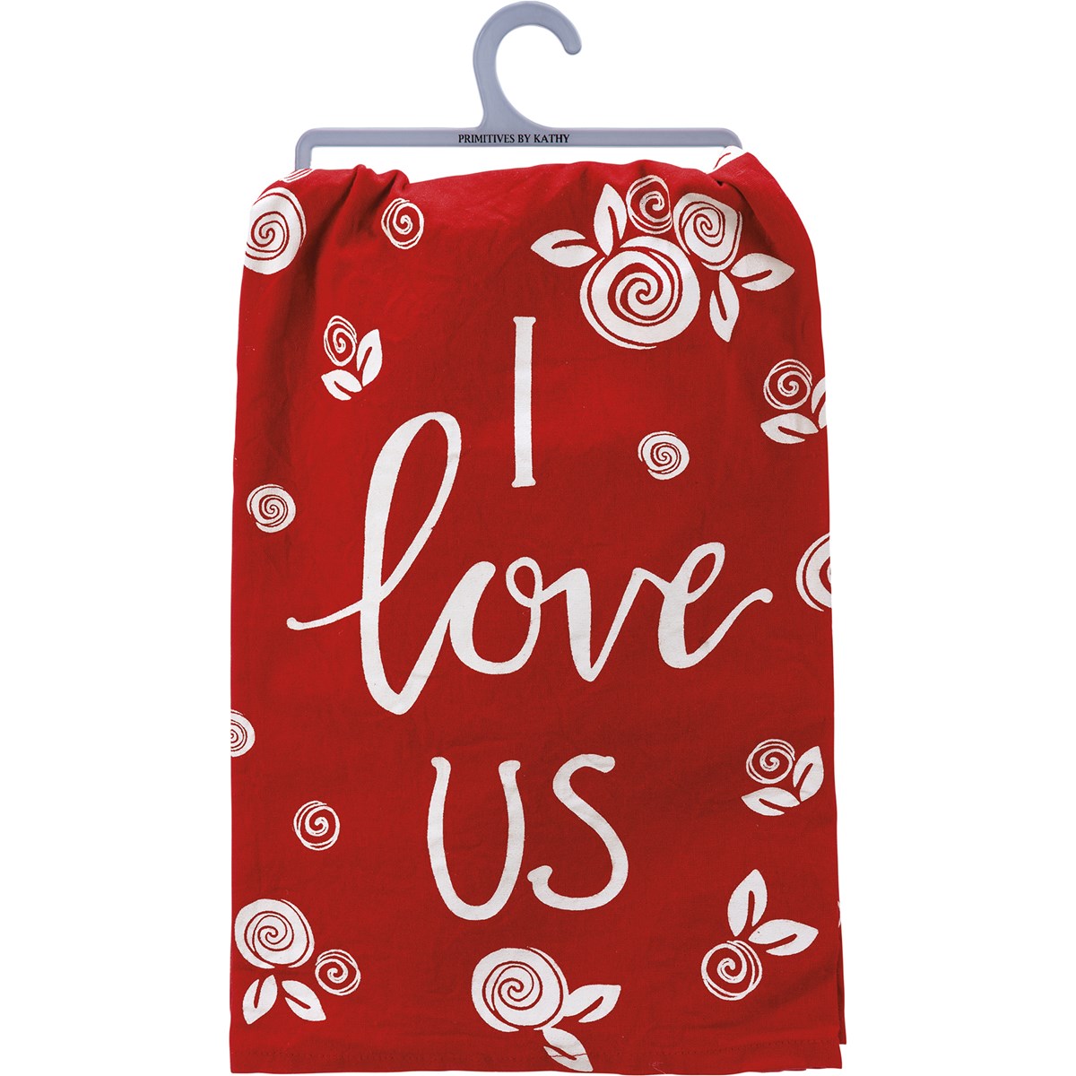 I Love Us Roses Red Kitchen Towel