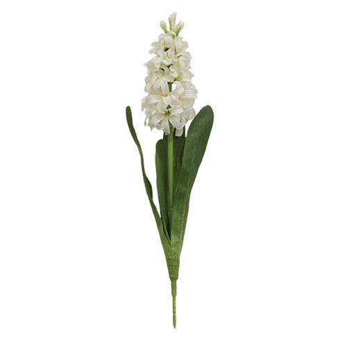 💙 White Hyacinth 17.5" Faux Floral Stem