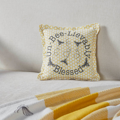 Buzzy Bees Un-Bee-Lievably Blessed 9" Accent Pillow