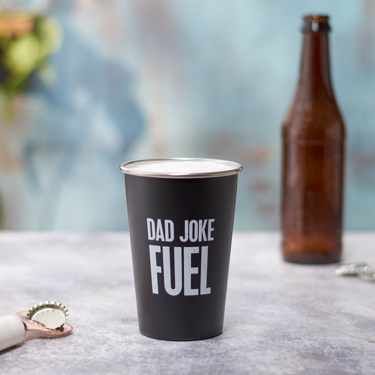 /💙 Dad Joke Fuel 16 oz Stainless Steel Pint Cup