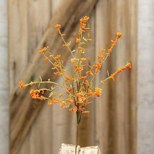 💙 Orange Wildflower 13" Faux Floral Spray