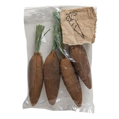 Set of 4 Mini Primitive Fabric Carrots