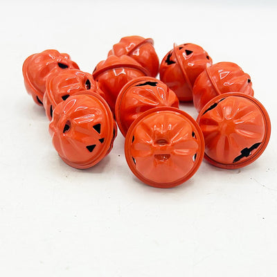 💙 Set of 10 Orange Jack O' Lantern 1" Bells