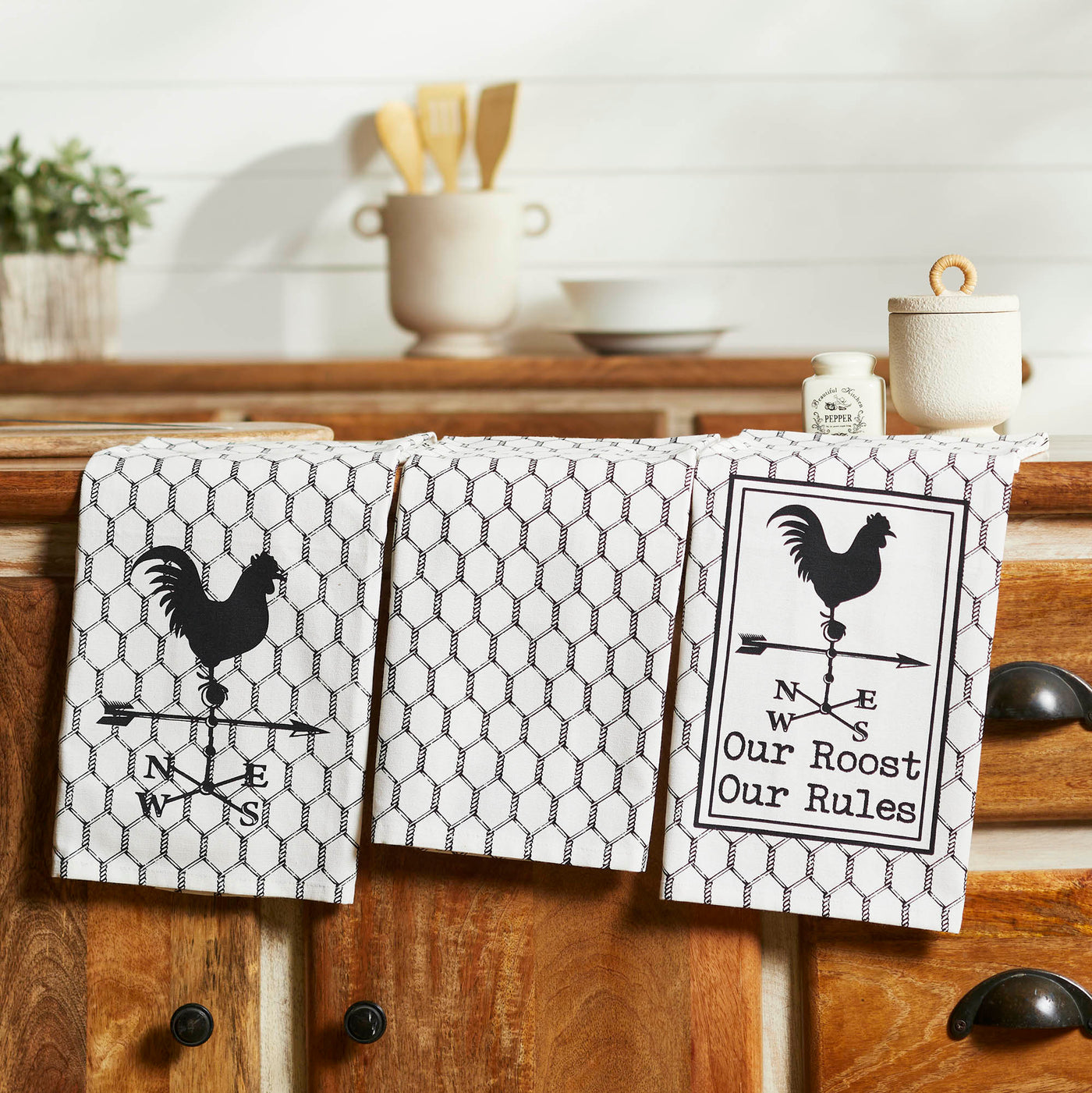 Set of 3 Down Home Our Roost Tea Towels