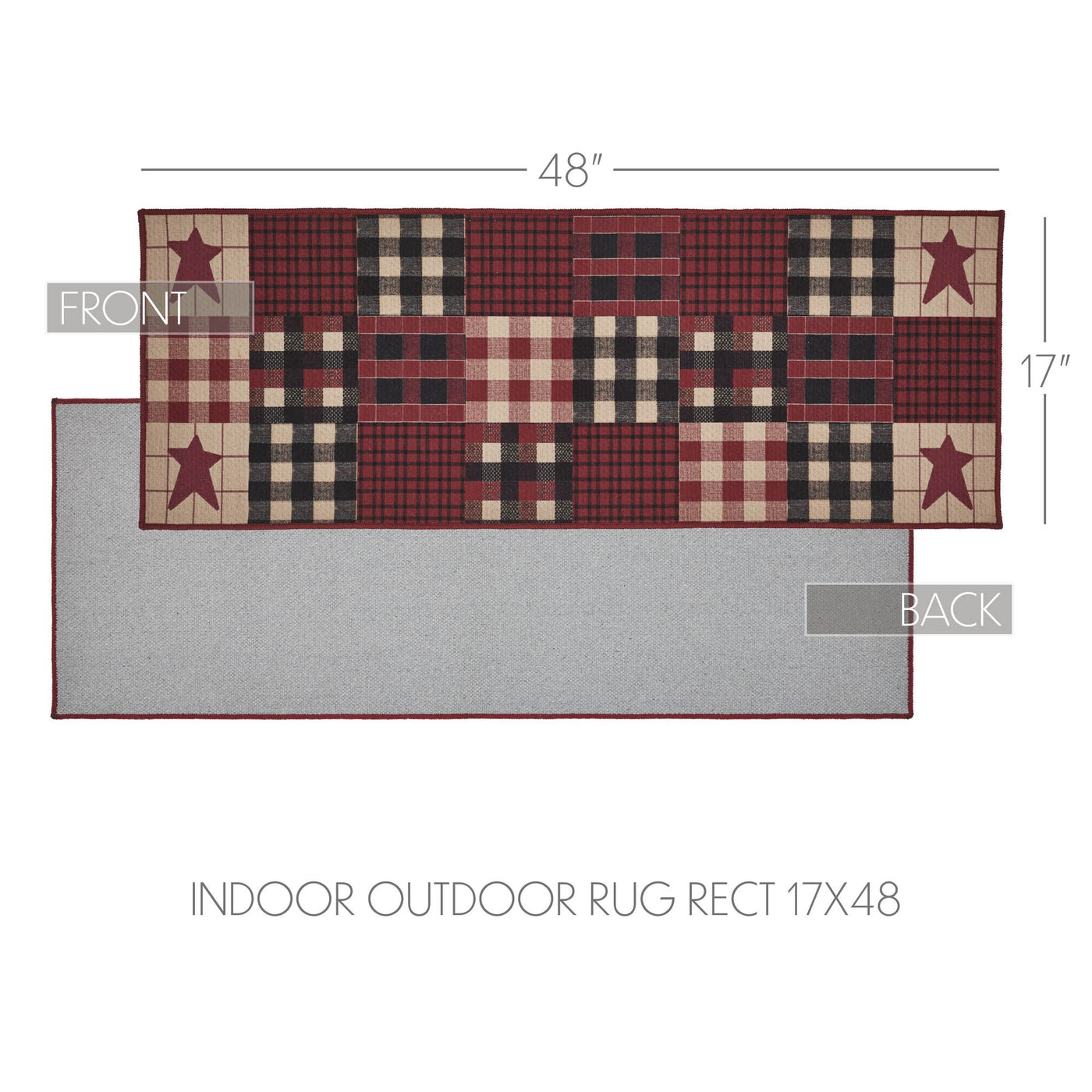 Day 14 🫐 15 Red White + Blueberry Days Connell Indoor/Outdoor Rectangular Rug 17" x 48"