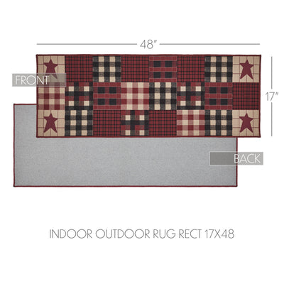 Day 14 🫐 15 Red White + Blueberry Days Connell Indoor/Outdoor Rectangular Rug 17" x 48"