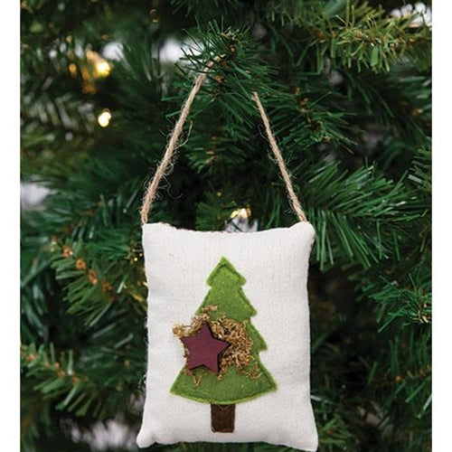 Christmas Tree Applique Pillow Ornament