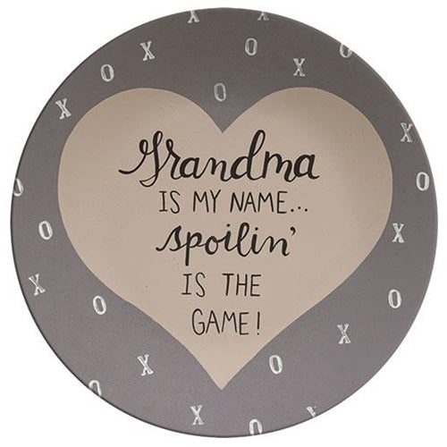 Grandma is My Name Spoilin' Is The Game Decorative Plate