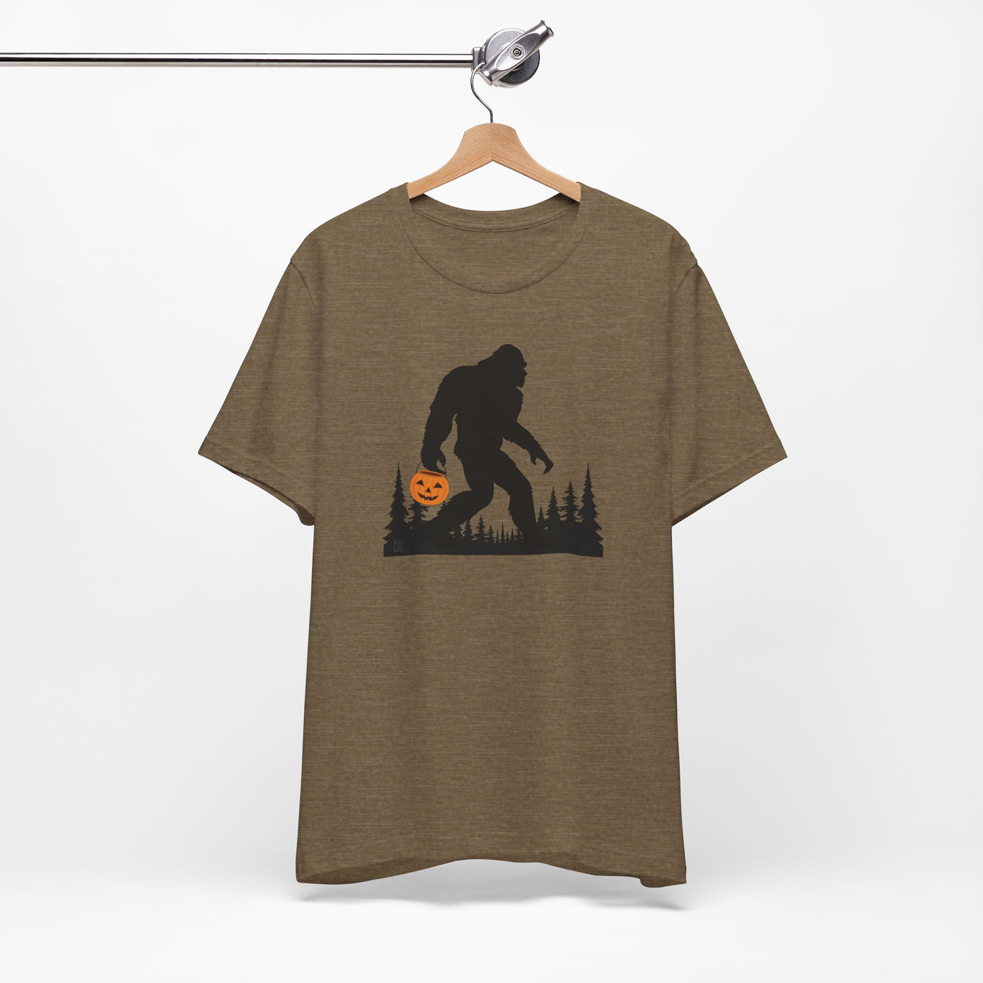 Bigfoot with Halloween Bucket Cozy T-Shirt
