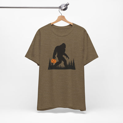 Bigfoot with Halloween Bucket Cozy T-Shirt