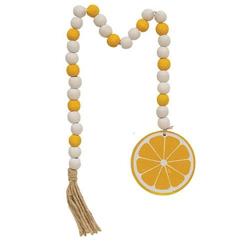 💙 Lemon Slice Bead 24" Yellow and White Garland