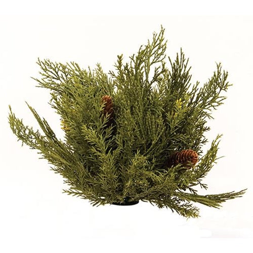 Alpine Cedar 8" Faux Foliage Half Sphere